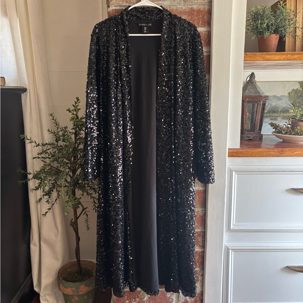 Black Sequin Duster